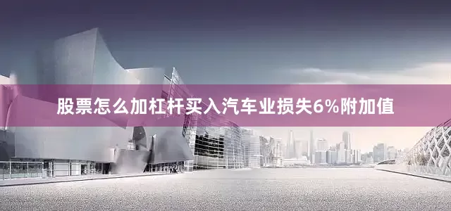 股票怎么加杠杆买入汽车业损失6%附加值