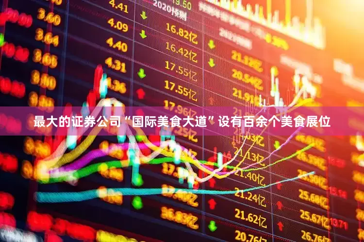 最大的证券公司“国际美食大道”设有百余个美食展位